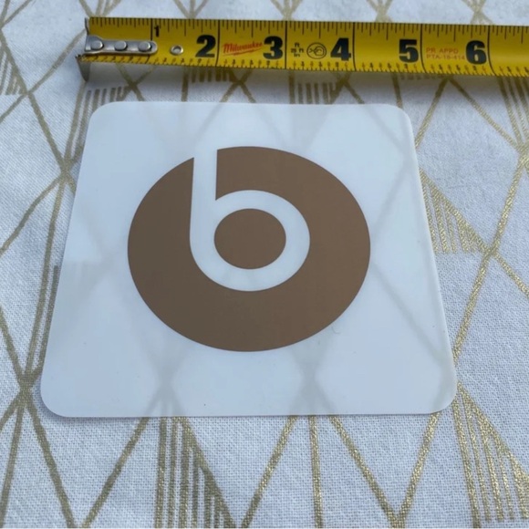 ♥️ FREE with any purchase 🙏🏽 NWOT 😎 BEATS Gold Beats Logo Sticker Vinyl Decal - Picture 4 of 8